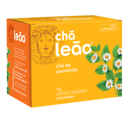 Chá Leão Envelopado Camomila - Caixa com 15 saches