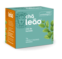 Chá Leão Envelopado Hortelã - Caixa com 15 saches