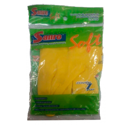 Luva Sanro Soft (M) - Amarela