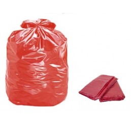 Saco para Lixo 60 LT Vermelho - pacote 